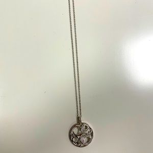 Sterling silver diamond necklace